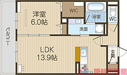 ラヴィエール南茨木I 1LDKの間取図画像