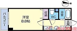 コラソン・パラシオ 1Kの間取図画像