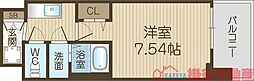 ロイス茨木奈良町 1Kの間取図画像
