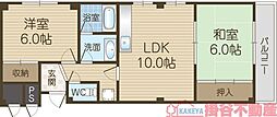 イーストコートさわらぎ 2LDKの間取図画像