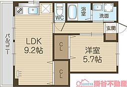 コーポラス 1LDKの間取図画像