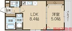 ティアラ豊川 1LDKの間取図画像