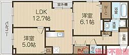 マストリア 2LDKの間取図画像