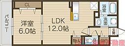 マストリア 1LDKの間取図画像