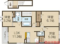 鳥飼下2丁目アパート(1) 2階