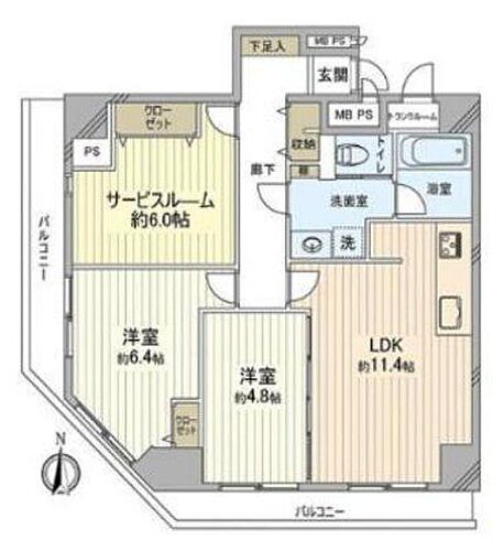 トランクルーム＆南向きバルコニー住戸
