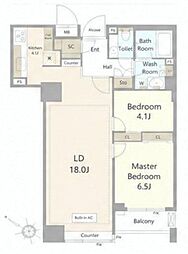 ガレリアグランデ 1SLDKの間取図画像
