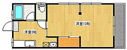 シティーハイム新町 1Kの間取図画像