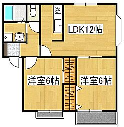 オリエント喜峰 2LDKの間取図画像