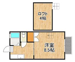 向花ハイツ 1SKの間取図画像