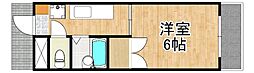 ベイフロント 1Kの間取図画像