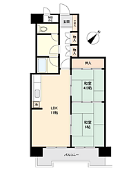 ボンヌール長崎 2LDKの間取図画像