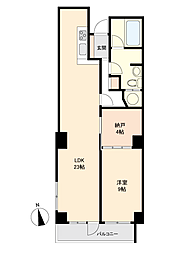 チュリス中町 1SLDKの間取り