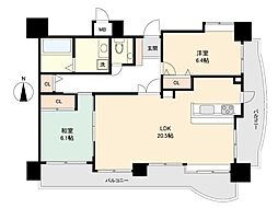 アイレスト古市駅前 2LDKの間取図画像