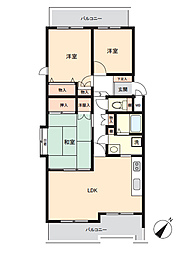 ライオンズマンション菅田第2 3LDKの間取図画像