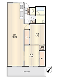間取図画像 2LDK