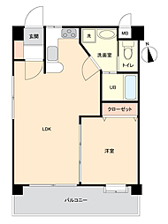 ガーデンヒルズ東山 1LDKの間取図画像
