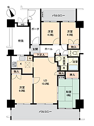 五日市ヒューマンズ 4LDKの間取図画像