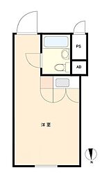 シャンボール札幌 ワンルームの間取図画像