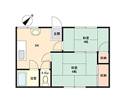カナヤビル 2Kの間取図画像