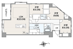 コアマンション桜坂プレジオ弐番館 3LDKの間取図画像
