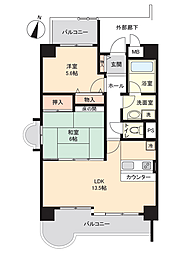 志摩アーバンリゾート1番館 2LDKの間取図画像