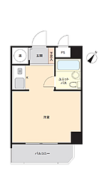 ライオンズステーションプラザ博多 ワンルームの間取図画像