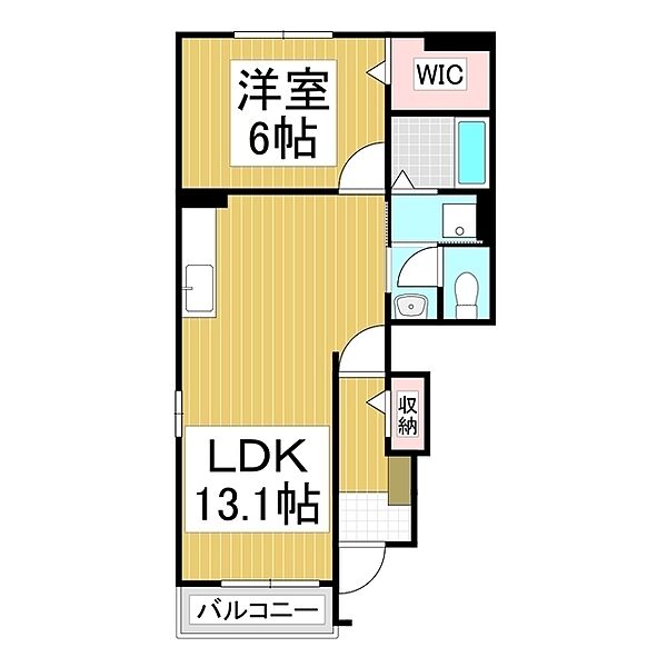 長野県茅野市本町西(賃貸アパート1LDK・1階・45.39㎡)の写真 その2