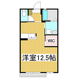 ディアス大手 2階ワンルームの間取り