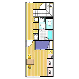 レオパレスたつの 1Kの間取図画像