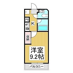 元町ビルディング 1Kの間取図画像