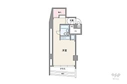 スカイプラザ赤坂 ワンルームの間取図画像