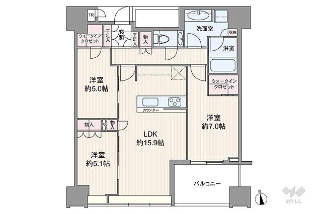 間取り 白金ザ・スカイ 16階/-