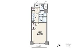 セザールスカイタワー銀座東 1Kの間取り