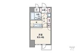 日神パレステージ西麻布 1Kの間取図画像