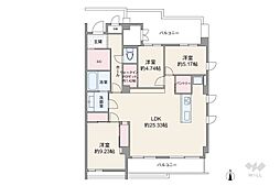 マスターズホーム白金 3LDKの間取り
