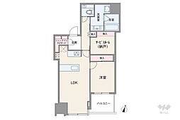 大崎ウエストシティタワーズE棟 1SLDKの間取り