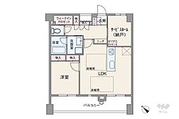 ウィズウィース渋谷神南・N 1SLDKの間取図画像