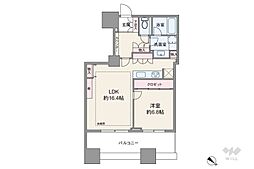 芝浦アイランドケープタワー 1LDKの間取図画像