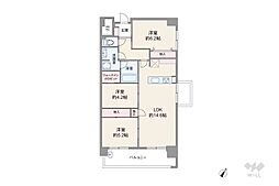 日商岩井東品川マンション 3LDKの間取図画像