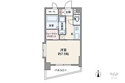 センチュリー麻布 1Kの間取図画像