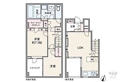 オープンレジデンス南青山イーストテラス 2LDKの間取図画像