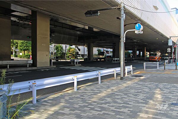 敷地西側の前面道路（南側から）