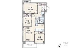 サニーコート西小山 3LDKの間取図画像