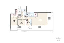晴海フラッグ パークヴィレッジ T棟 2LDKの間取図画像