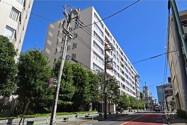 高輪ザレジデンスの外観(南西側から)