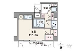 アルテリア浜松町 ワンルームの間取図画像