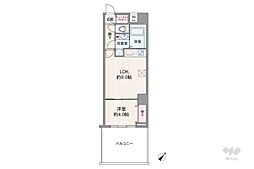 グランディ代官山 1LDKの間取図画像