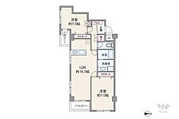エクセル南品川 2LDKの間取図画像