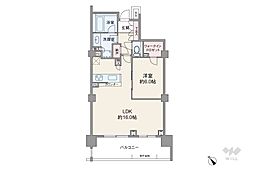 パークホームズ品川ザレジデンス 1LDKの間取図画像